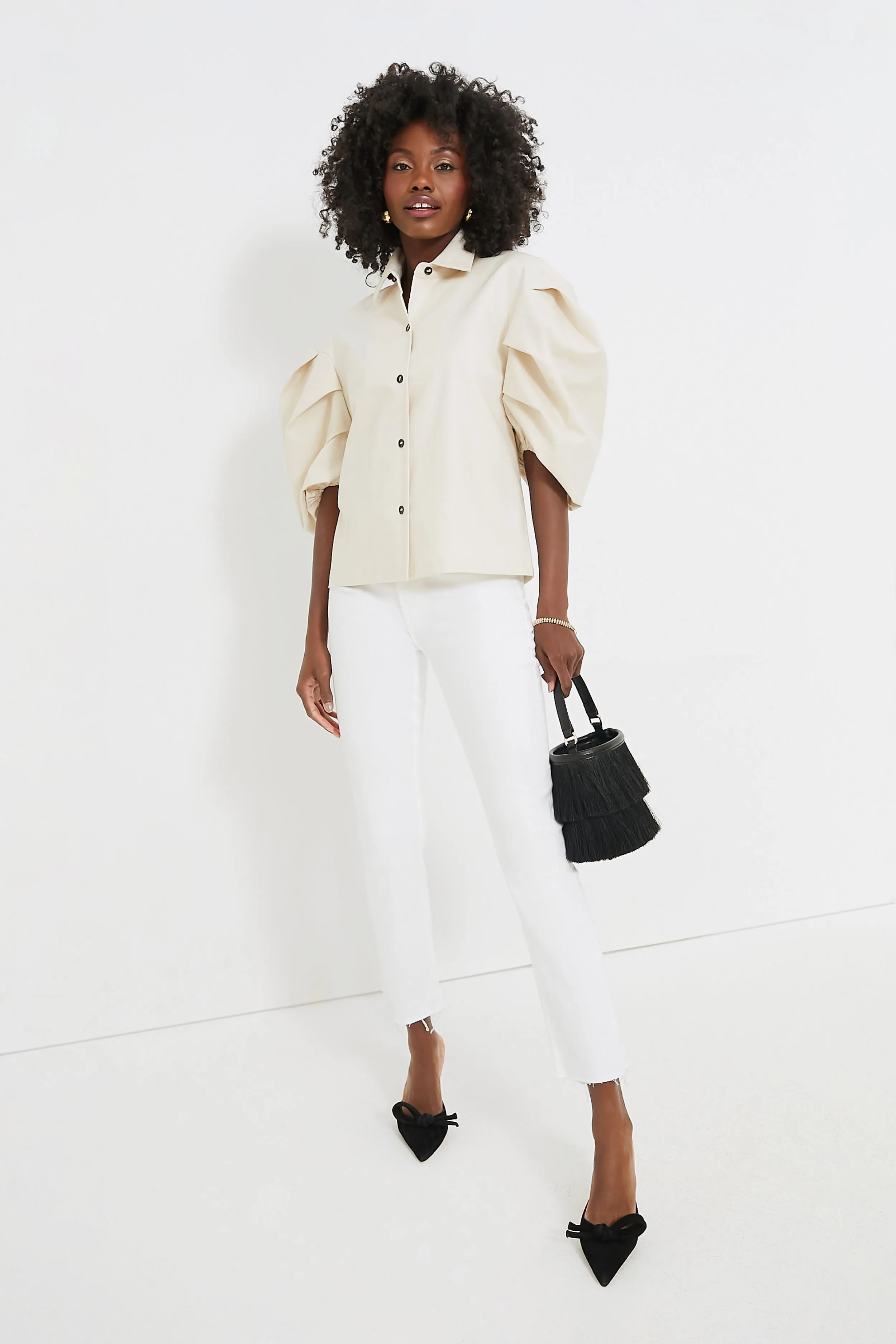 Cream Sady Top