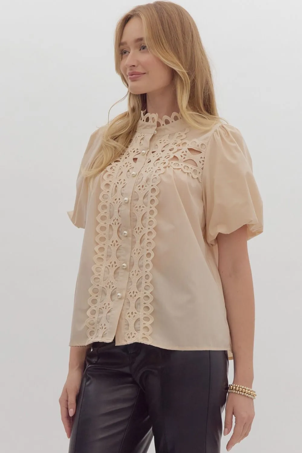 Crochet Lace Button Down