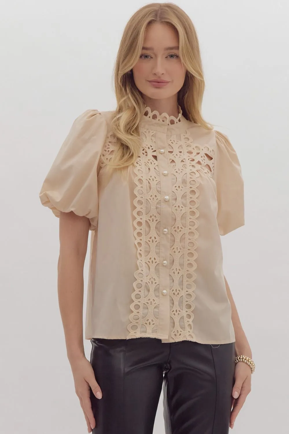 Crochet Lace Button Down