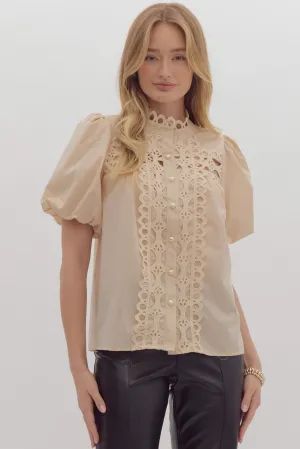 Crochet Lace Button Down