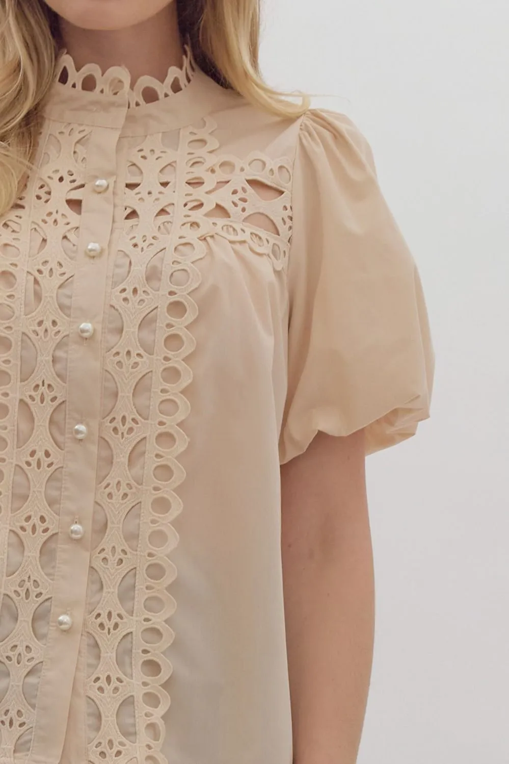 Crochet Lace Button Down