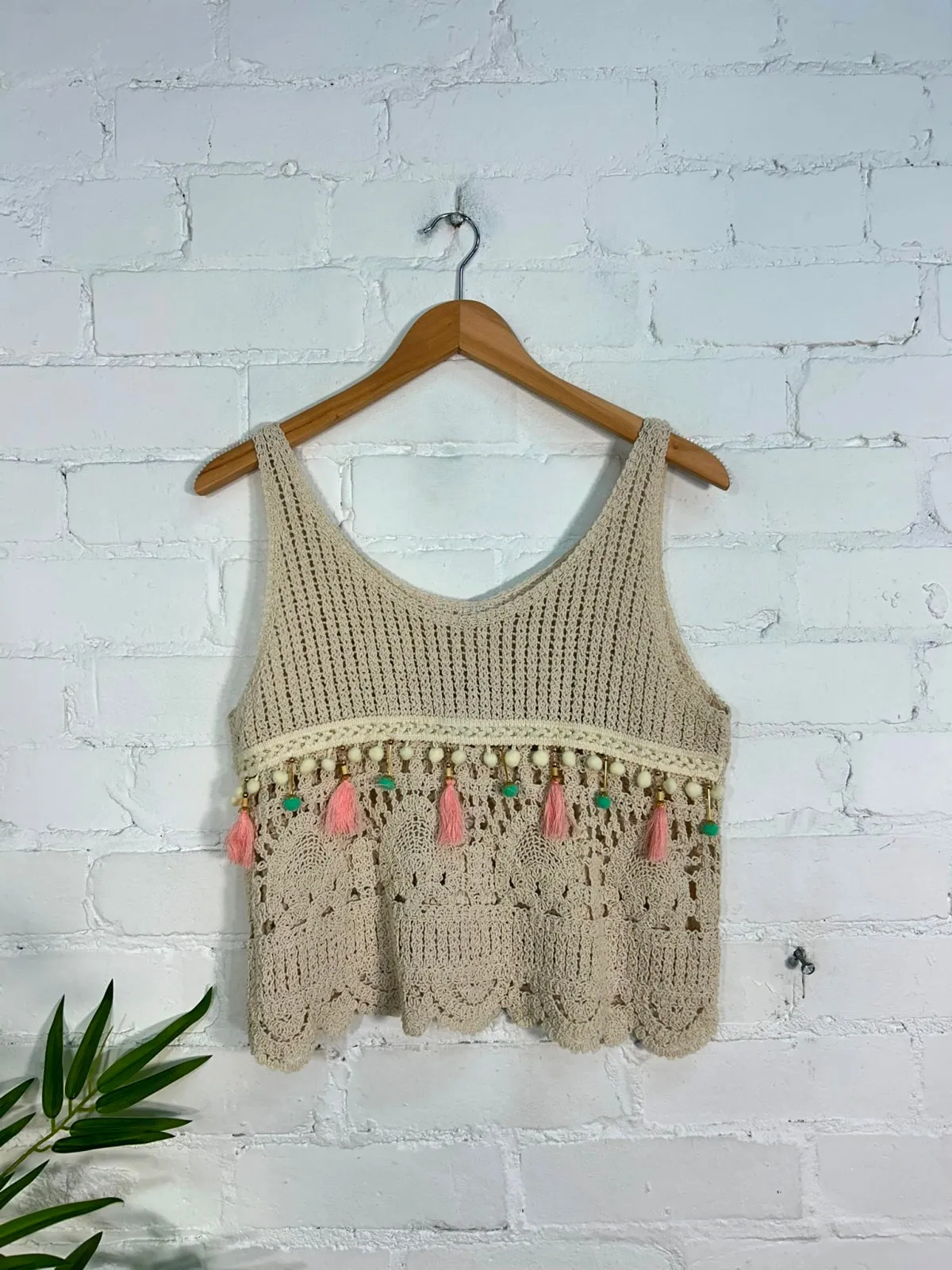 Crochet Tassel Vest Top