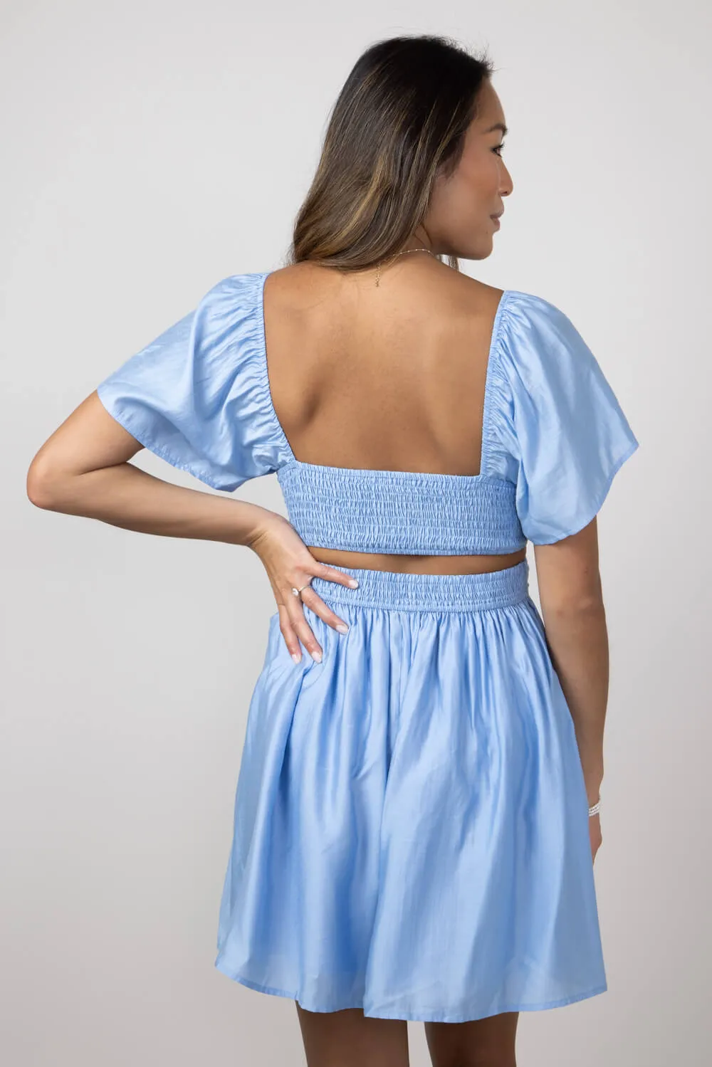 Cutout Dress for Women in Blue | FD1014D-BLUE