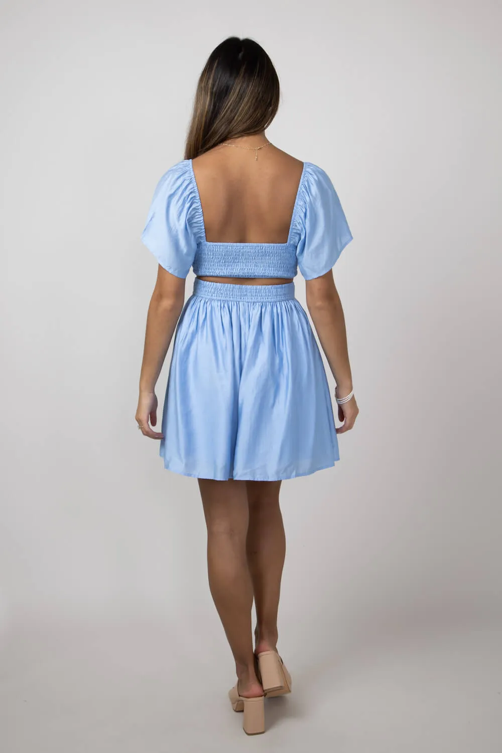 Cutout Dress for Women in Blue | FD1014D-BLUE