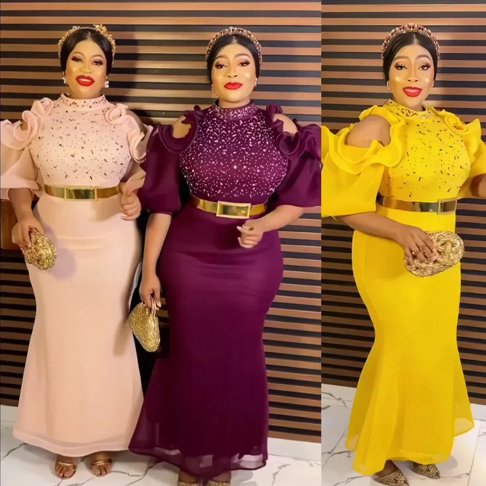 Dazzle Queen Diamondique: African Nights Off-Shoulder Gala Gown