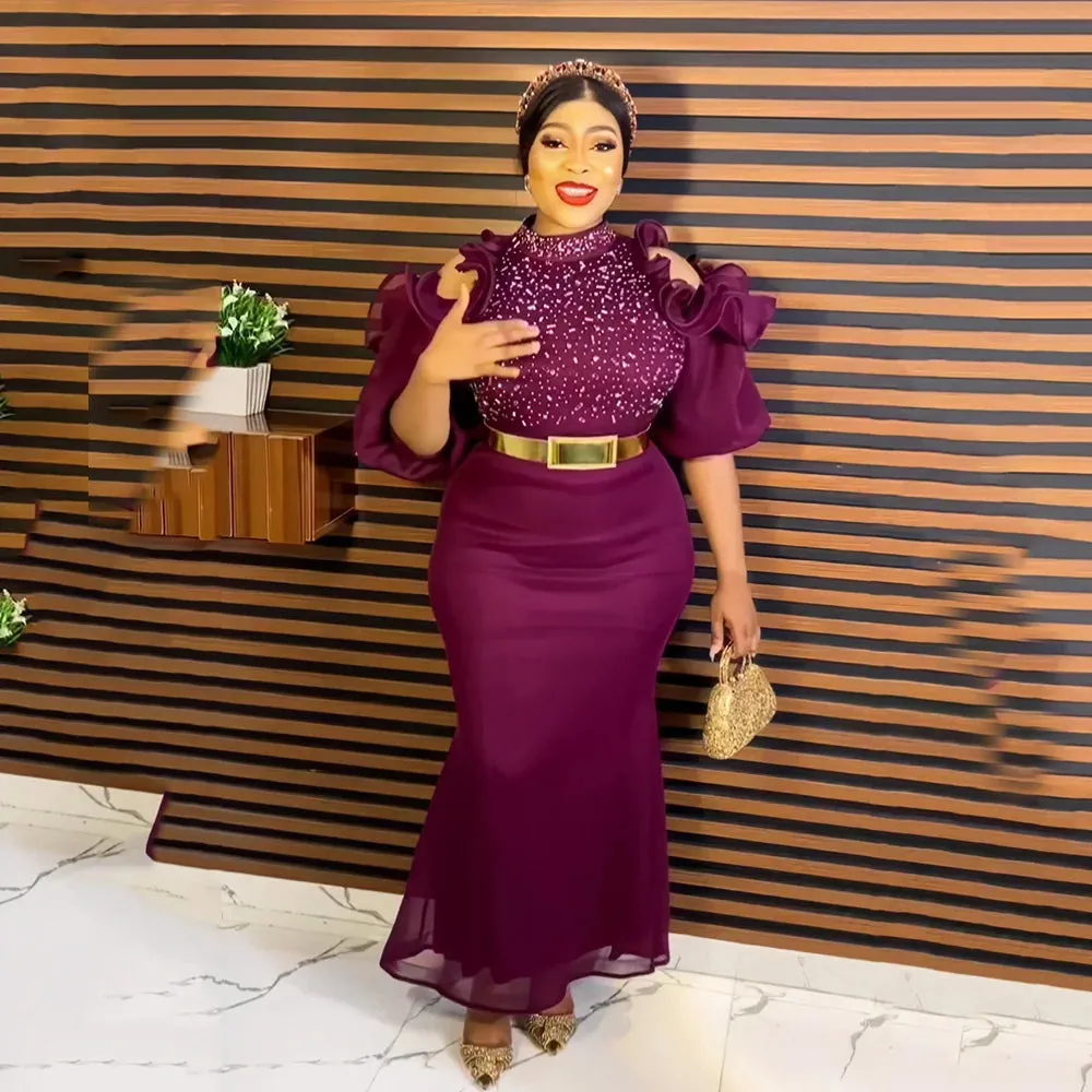 Dazzle Queen Diamondique: African Nights Off-Shoulder Gala Gown