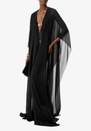 Deep V-neck Maxi Kaftan