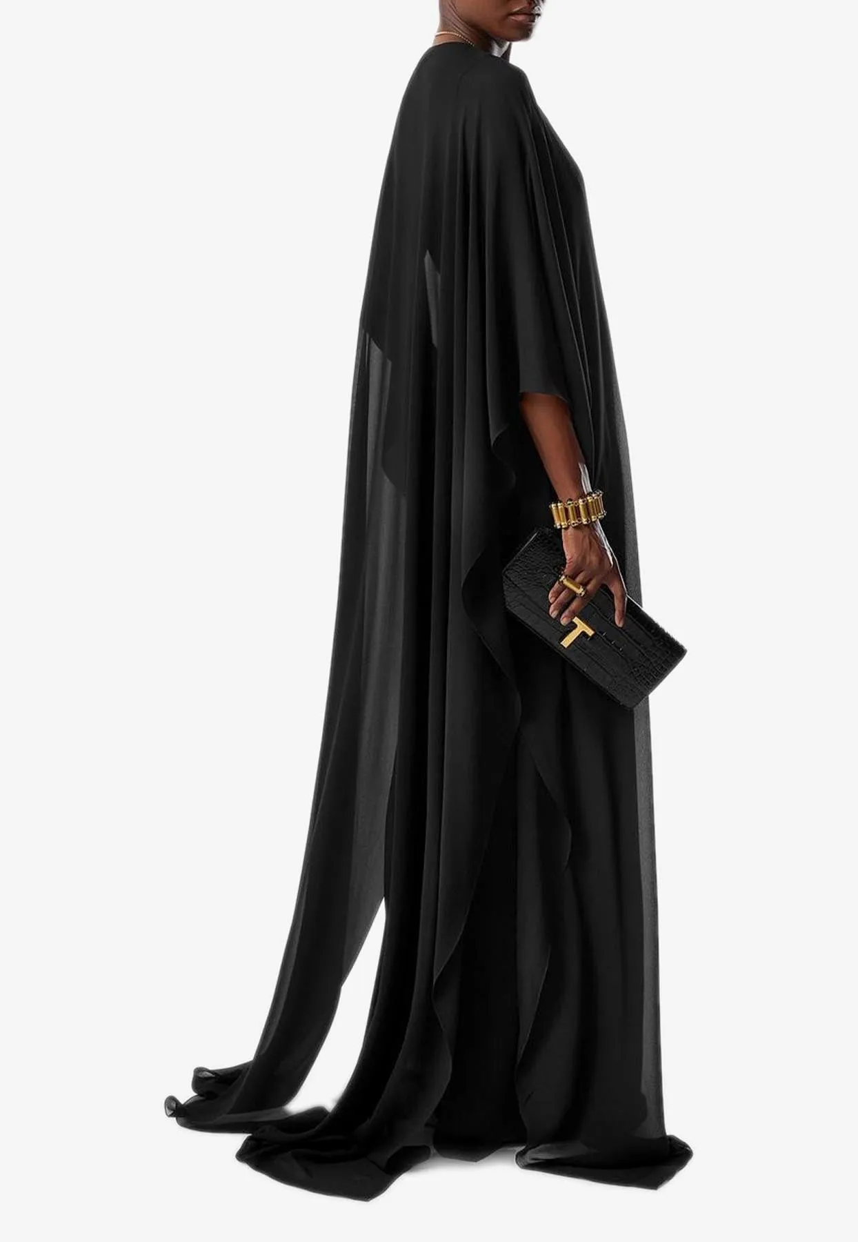 Deep V-neck Maxi Kaftan