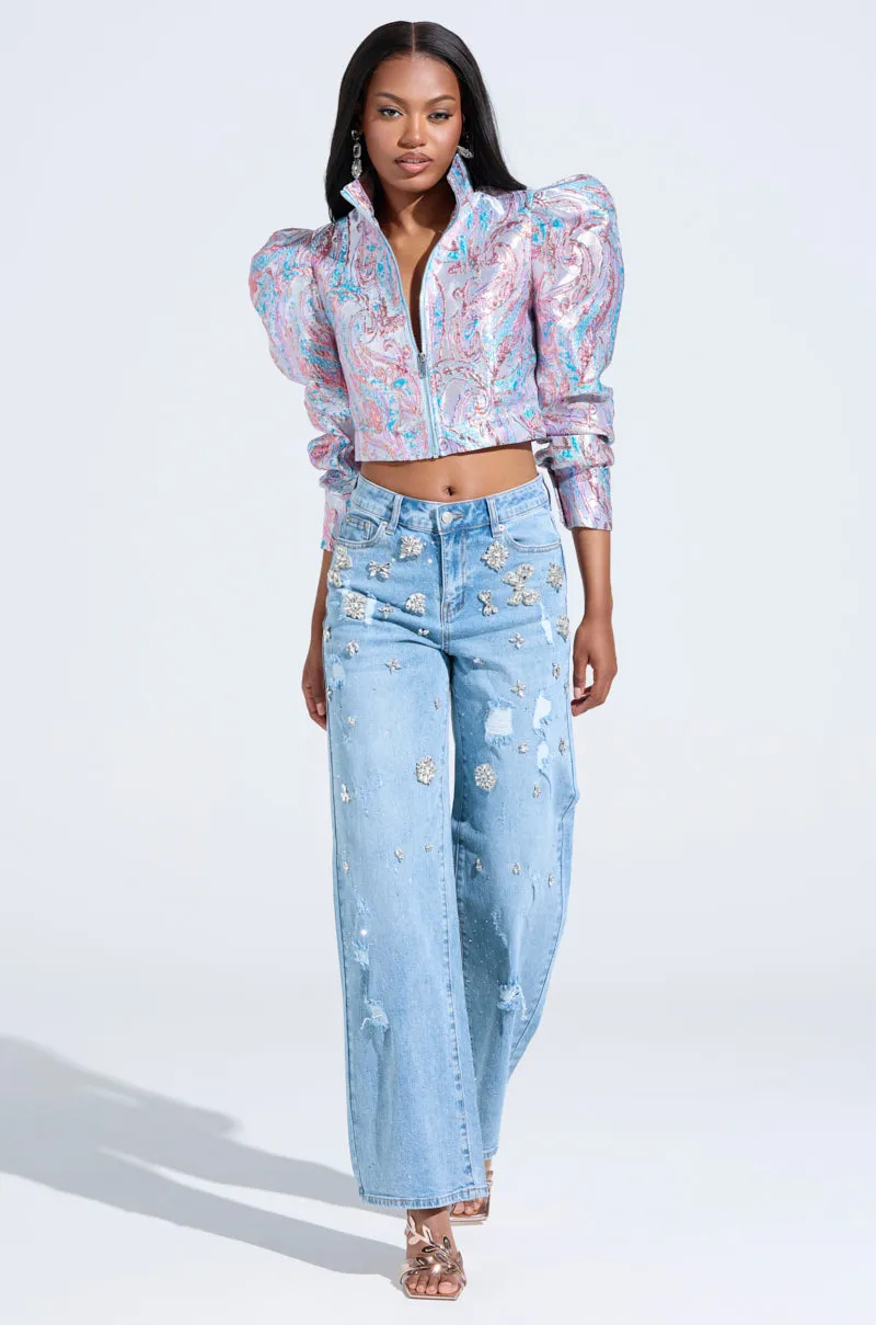 DELILAH PUFF SHOULDER BOMBER