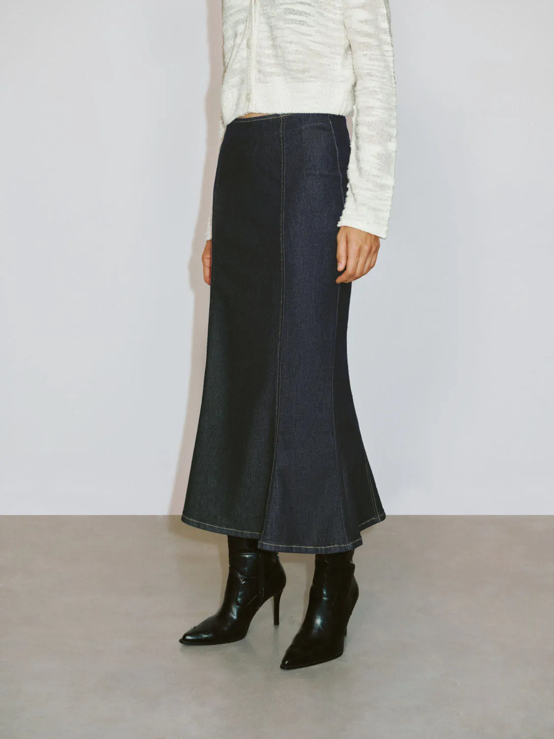 Denim Fishtail Skirts