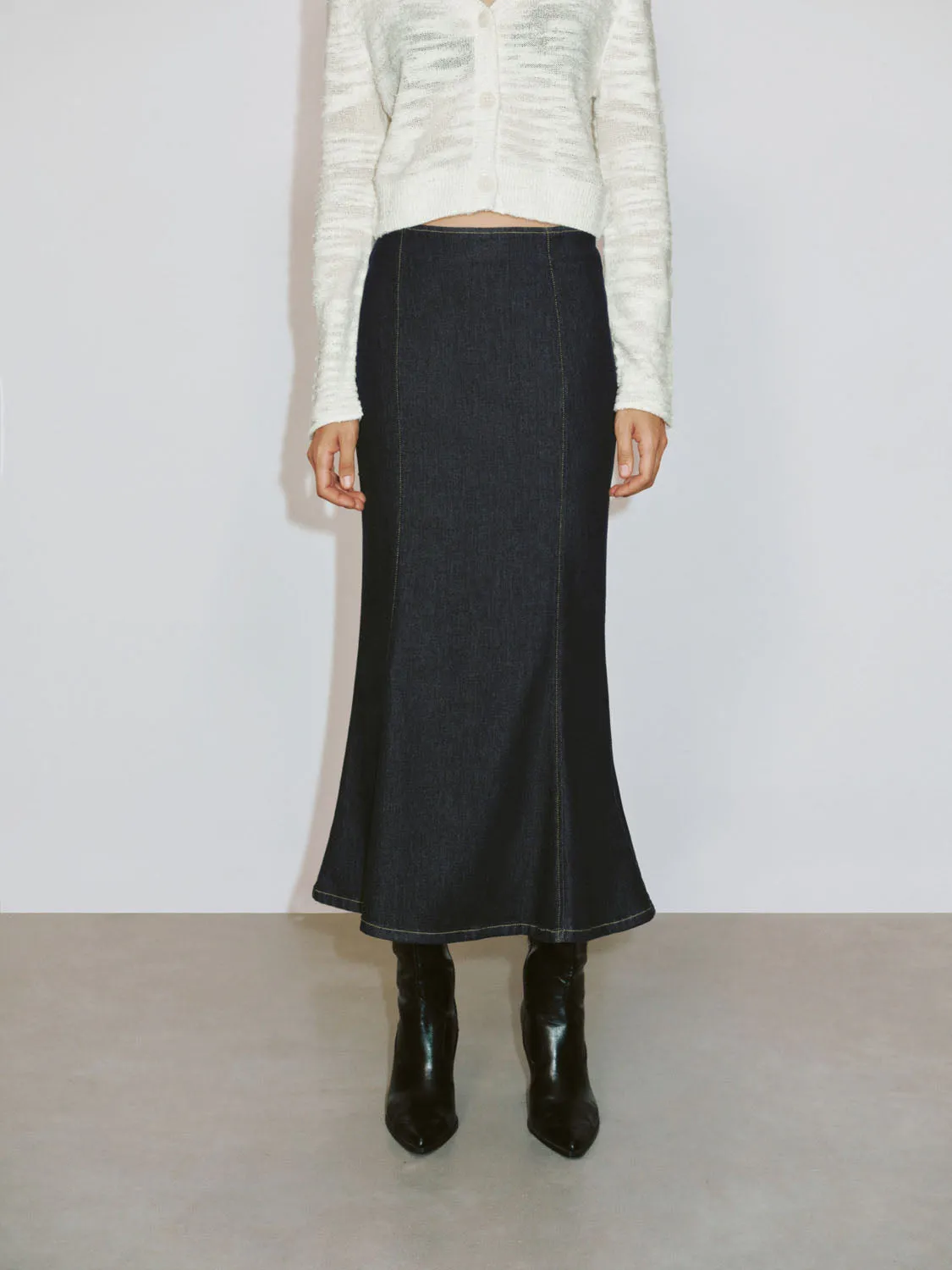 Denim Fishtail Skirts