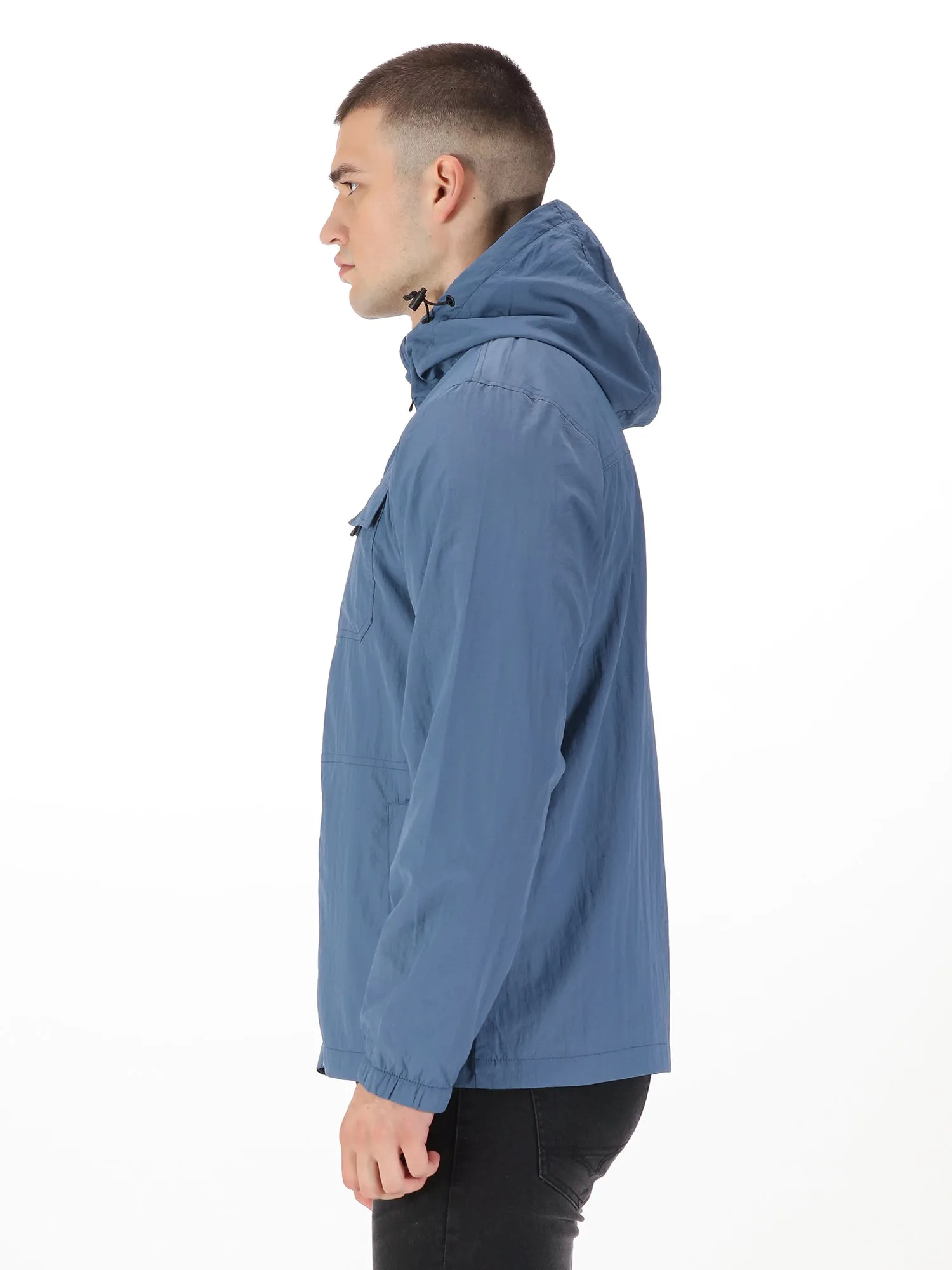 DENVER CRINKLED NYLON HOODED JACKET