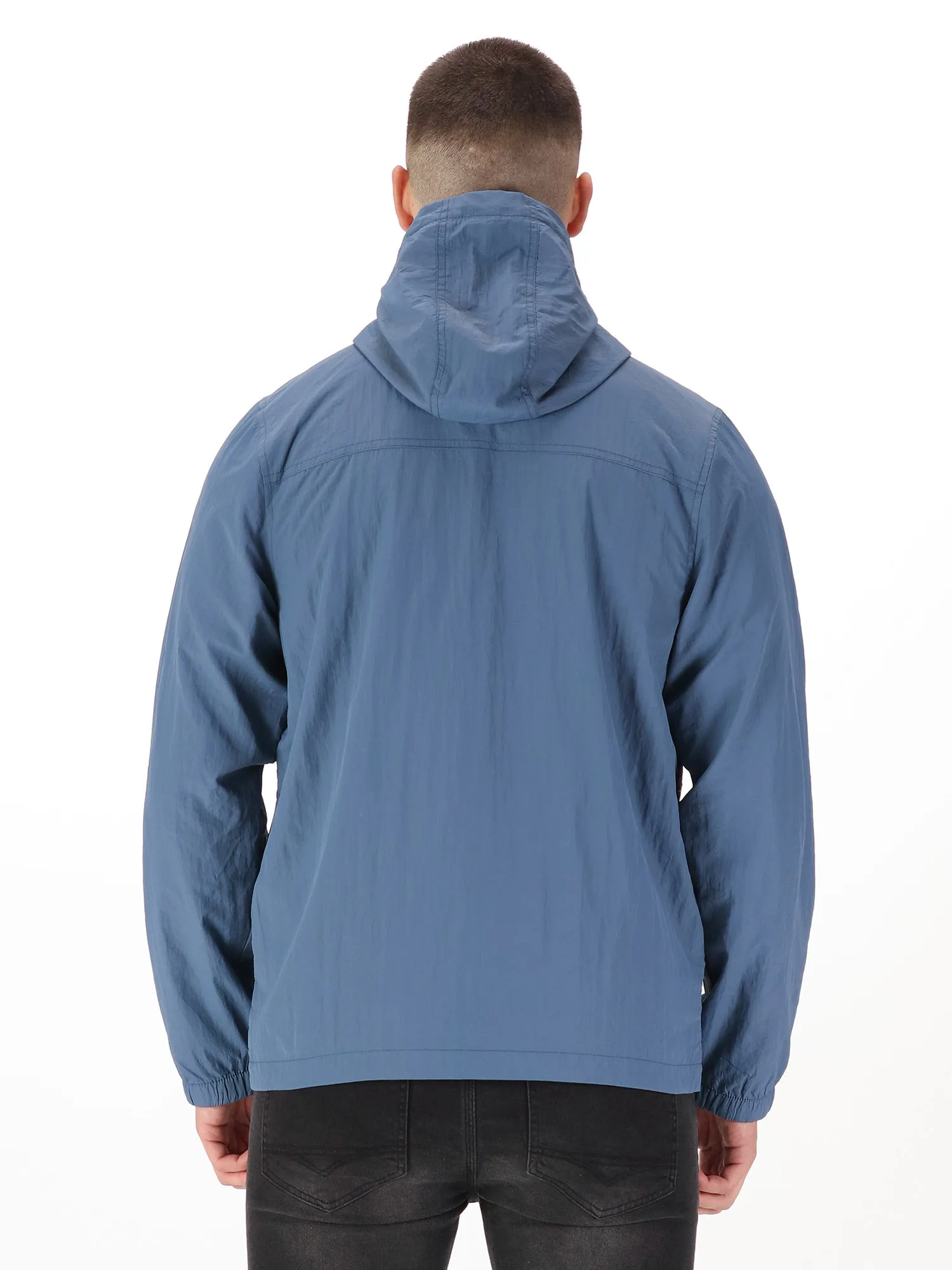 DENVER CRINKLED NYLON HOODED JACKET