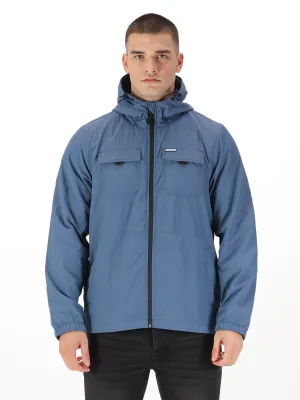 DENVER CRINKLED NYLON HOODED JACKET