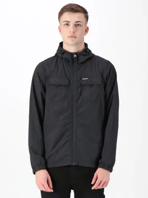 DENVER CRINKLED NYLON HOODED JACKET