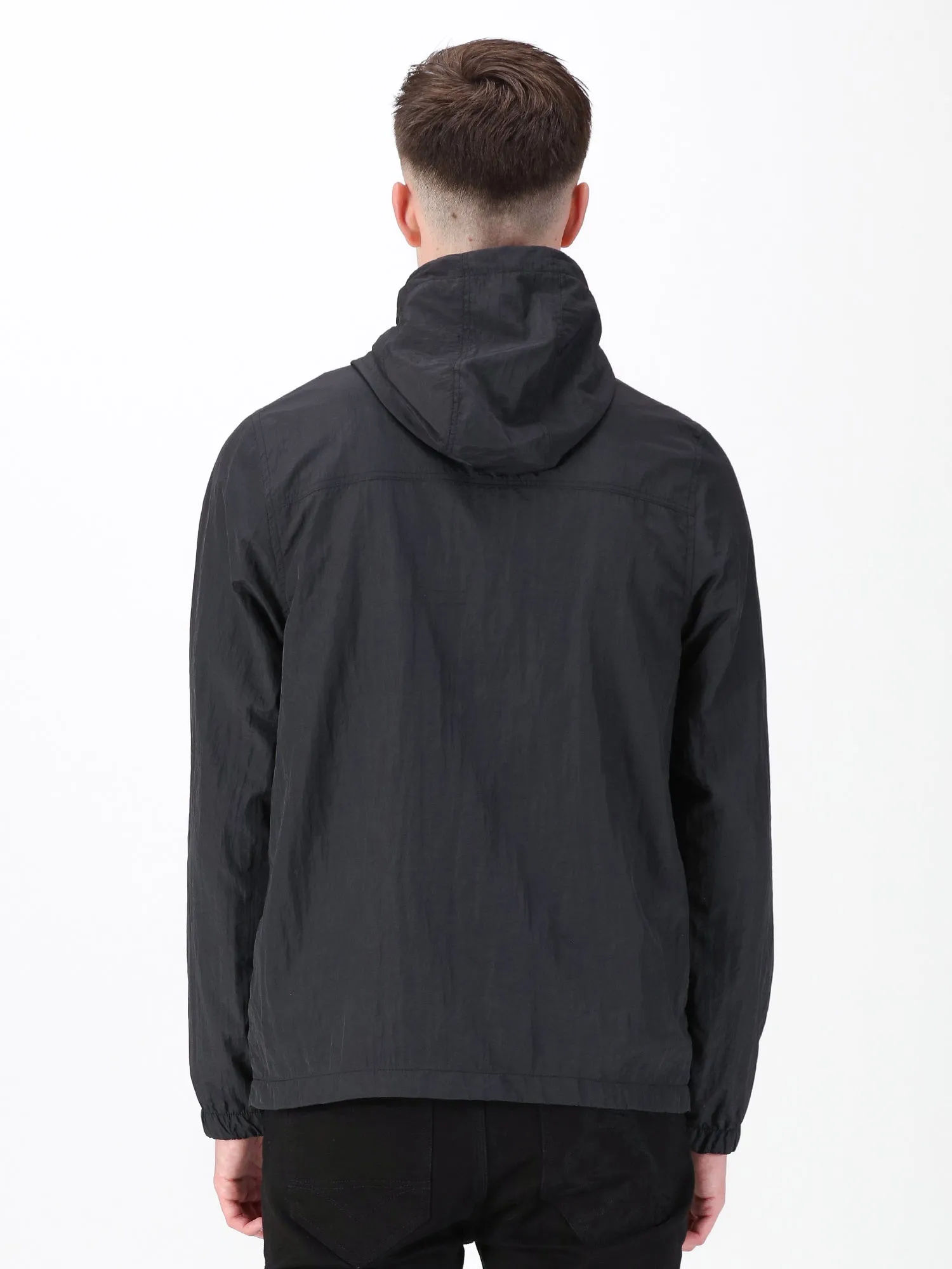 DENVER CRINKLED NYLON HOODED JACKET