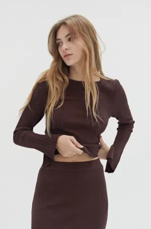 Drea Long Sleeve Ribbed Top