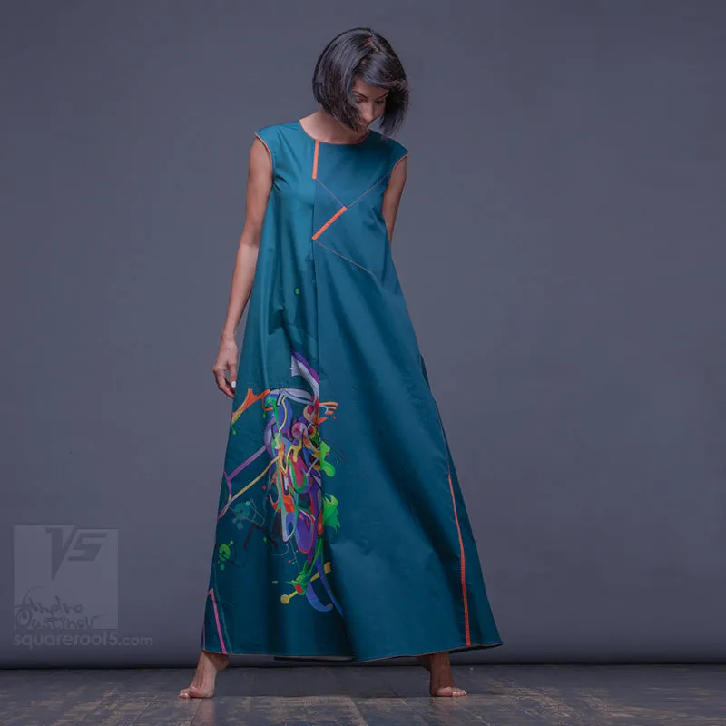 Dress "Atlantis" model "EC" Emerald Cosmic