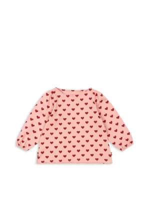 DREY SLIT BLOUSE GOTS - amour rouge