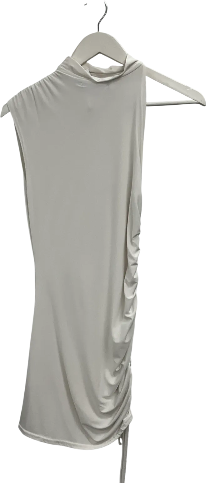 Ego Asymmetric White Mini Dress UK 12