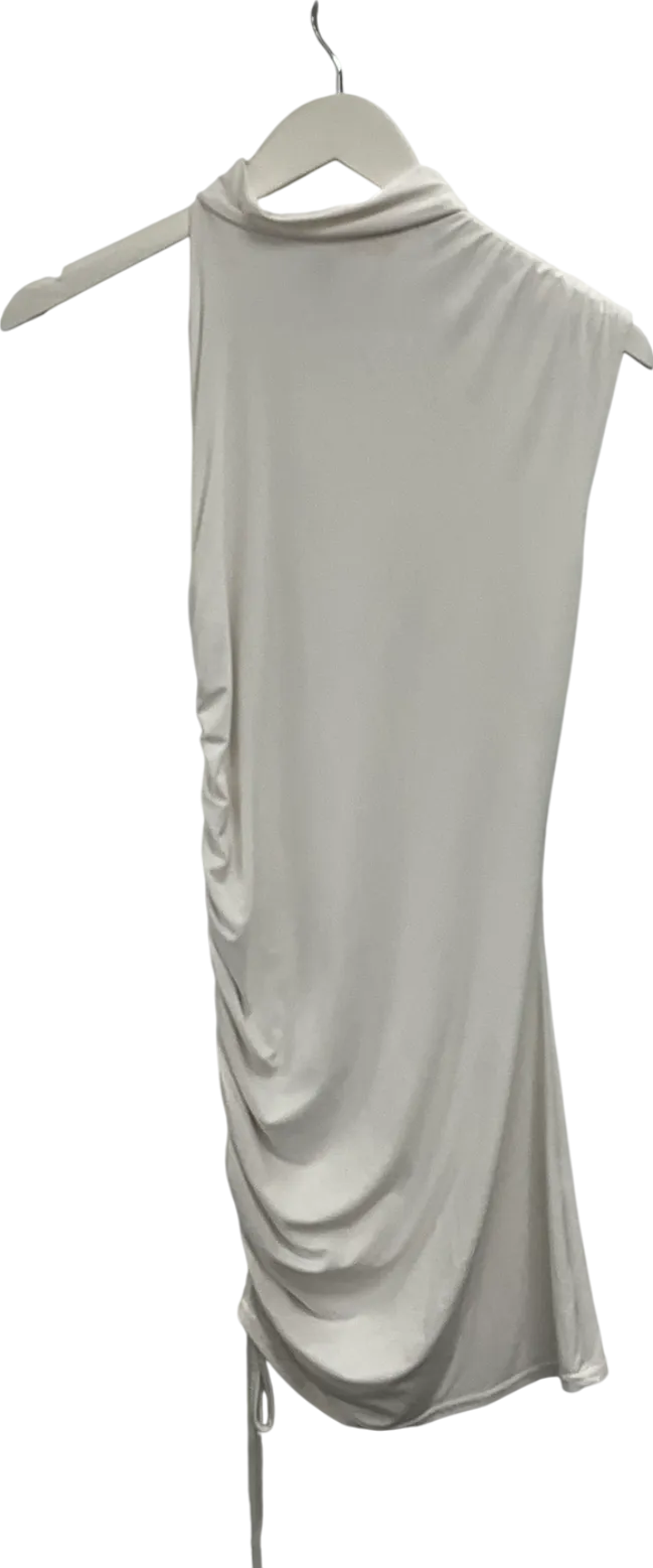 Ego Asymmetric White Mini Dress UK 12