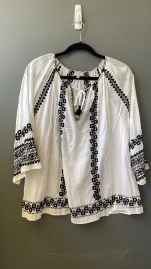 Embroidered Tassel Blouse