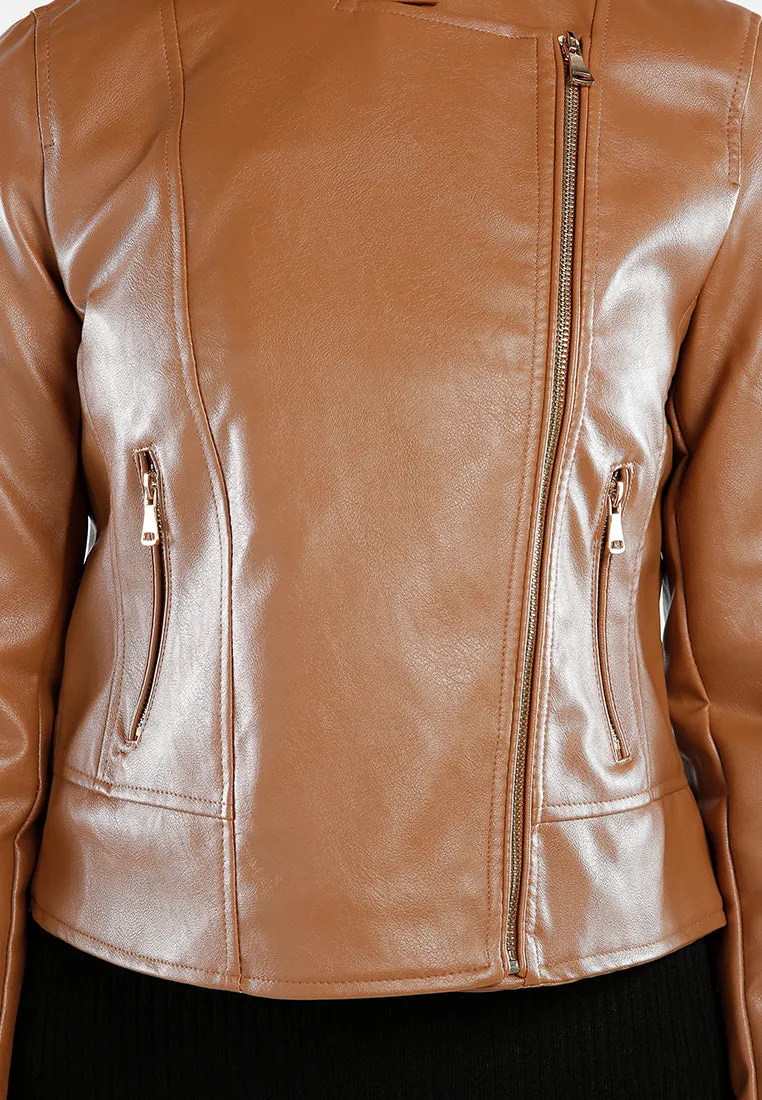 Faux Leather Biker Jacket