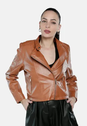 Faux Leather Biker Jacket