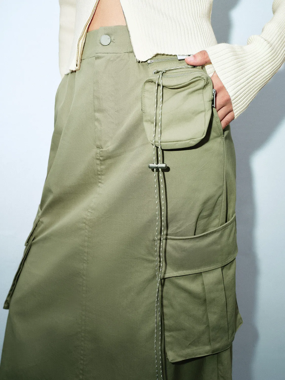 Flap Pocket Fishtail Skirts