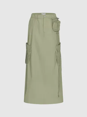 Flap Pocket Fishtail Skirts