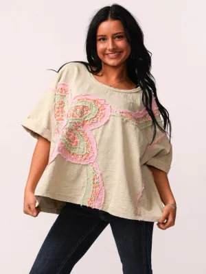 Flower Patch Mineral Wash Top