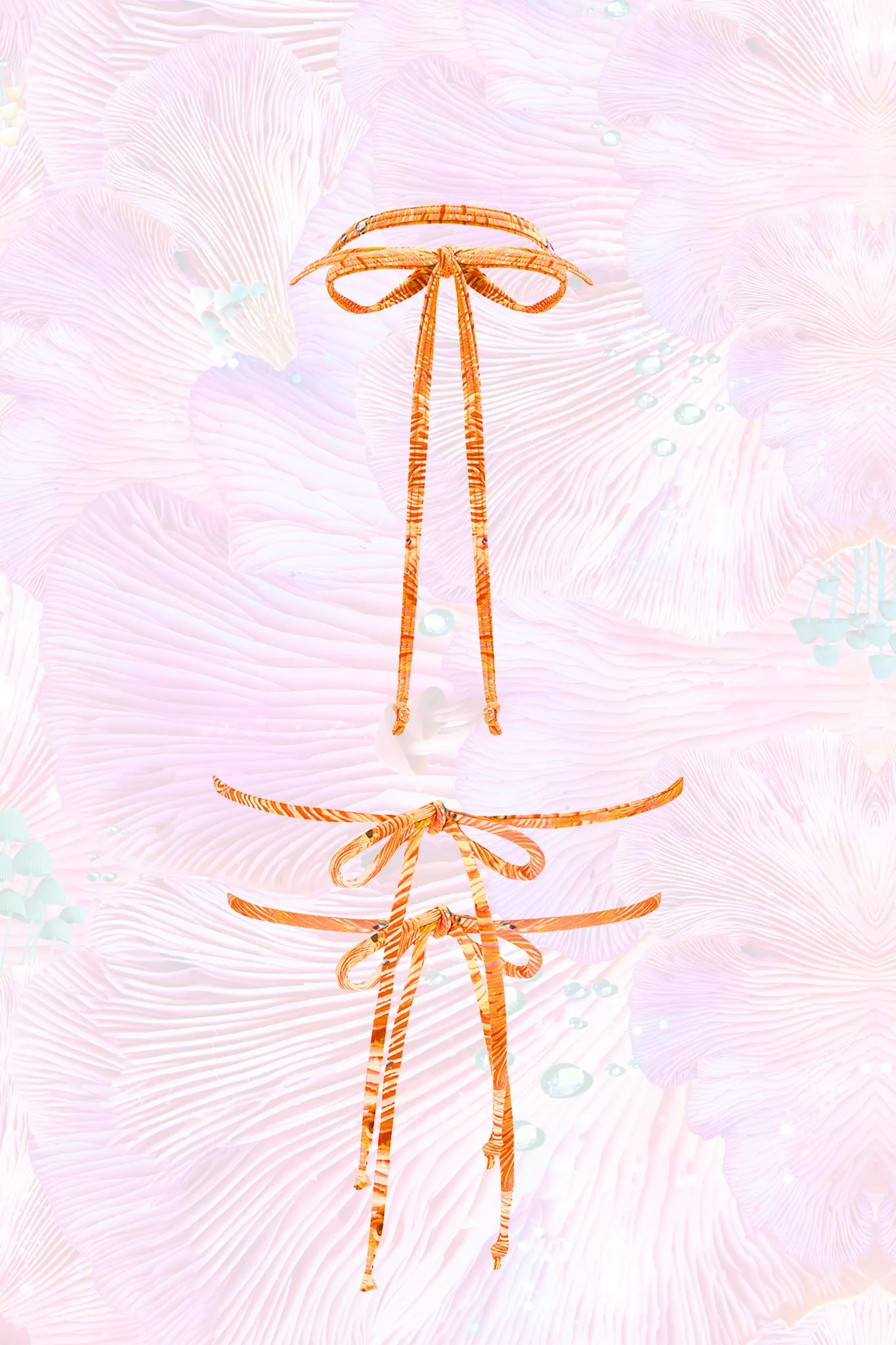 Forest Of Dreams Orange Bikini Top
