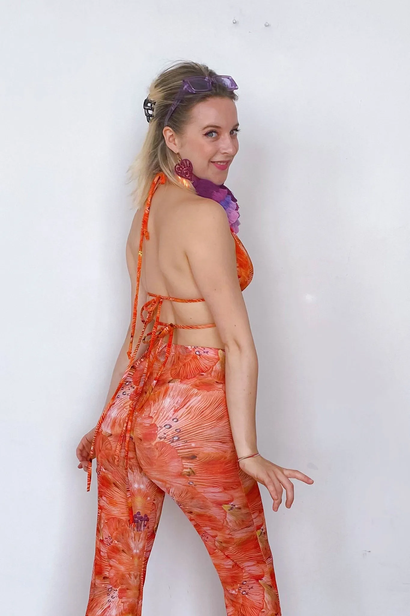 Forest Of Dreams Orange Bikini Top