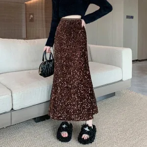 Glamorous maxi skirt with sequin embellishment