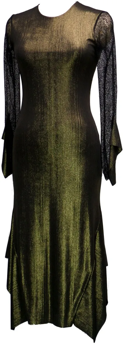 Golden Asymmetric Dress