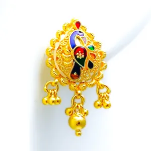 Graceful Tassel Drop 22k Gold Earrings