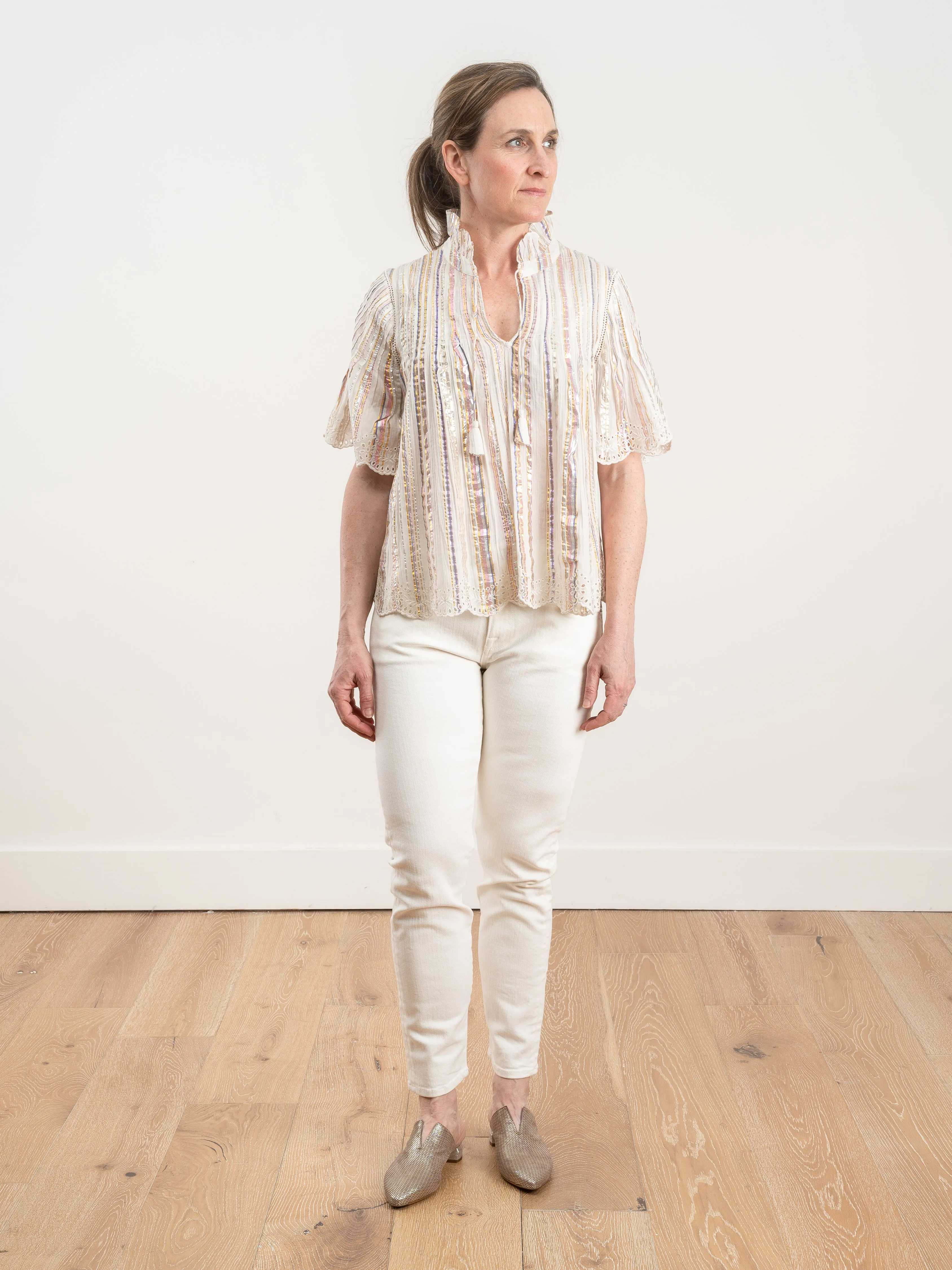 harriet pintucked top - multi