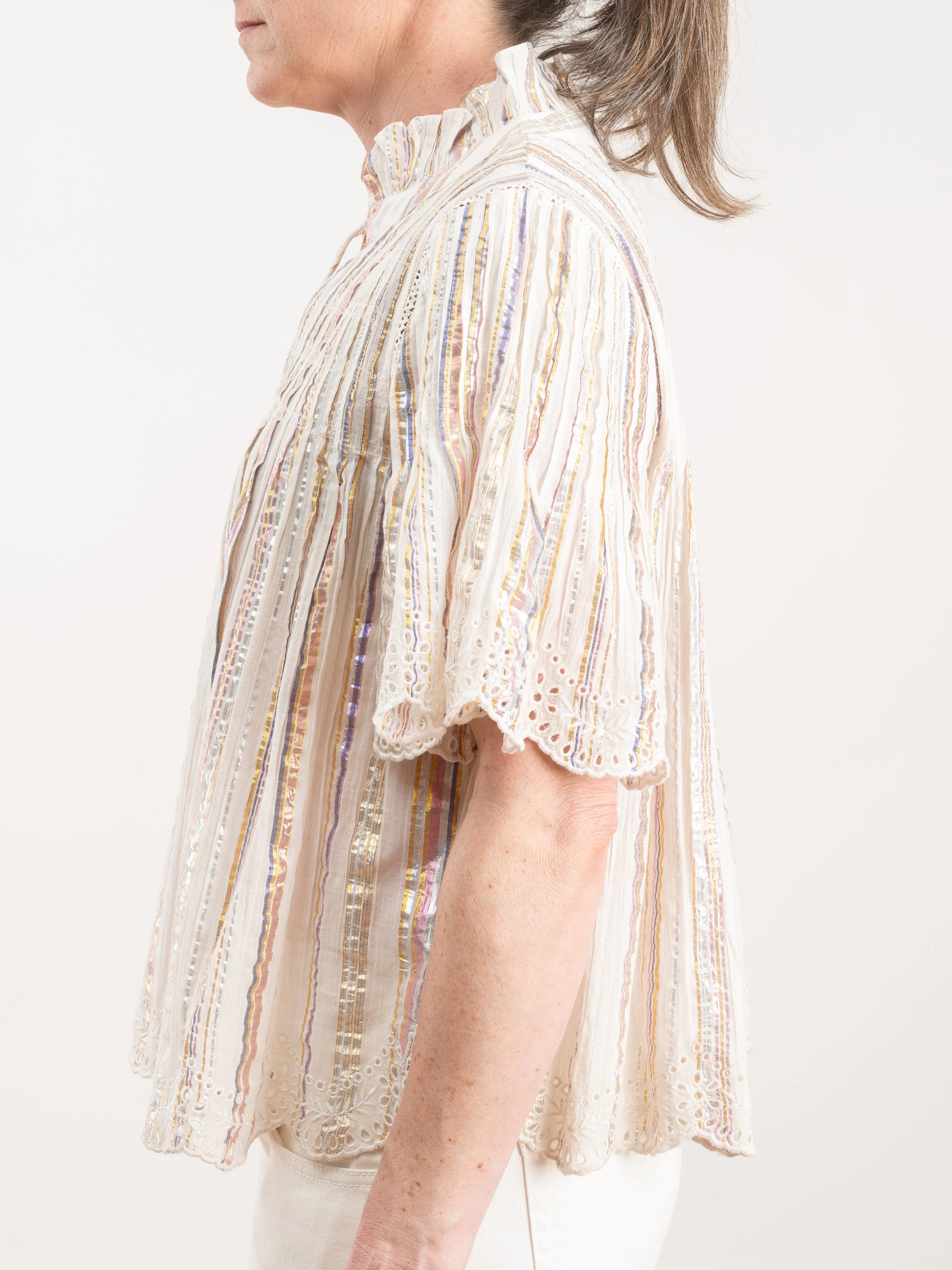 harriet pintucked top - multi