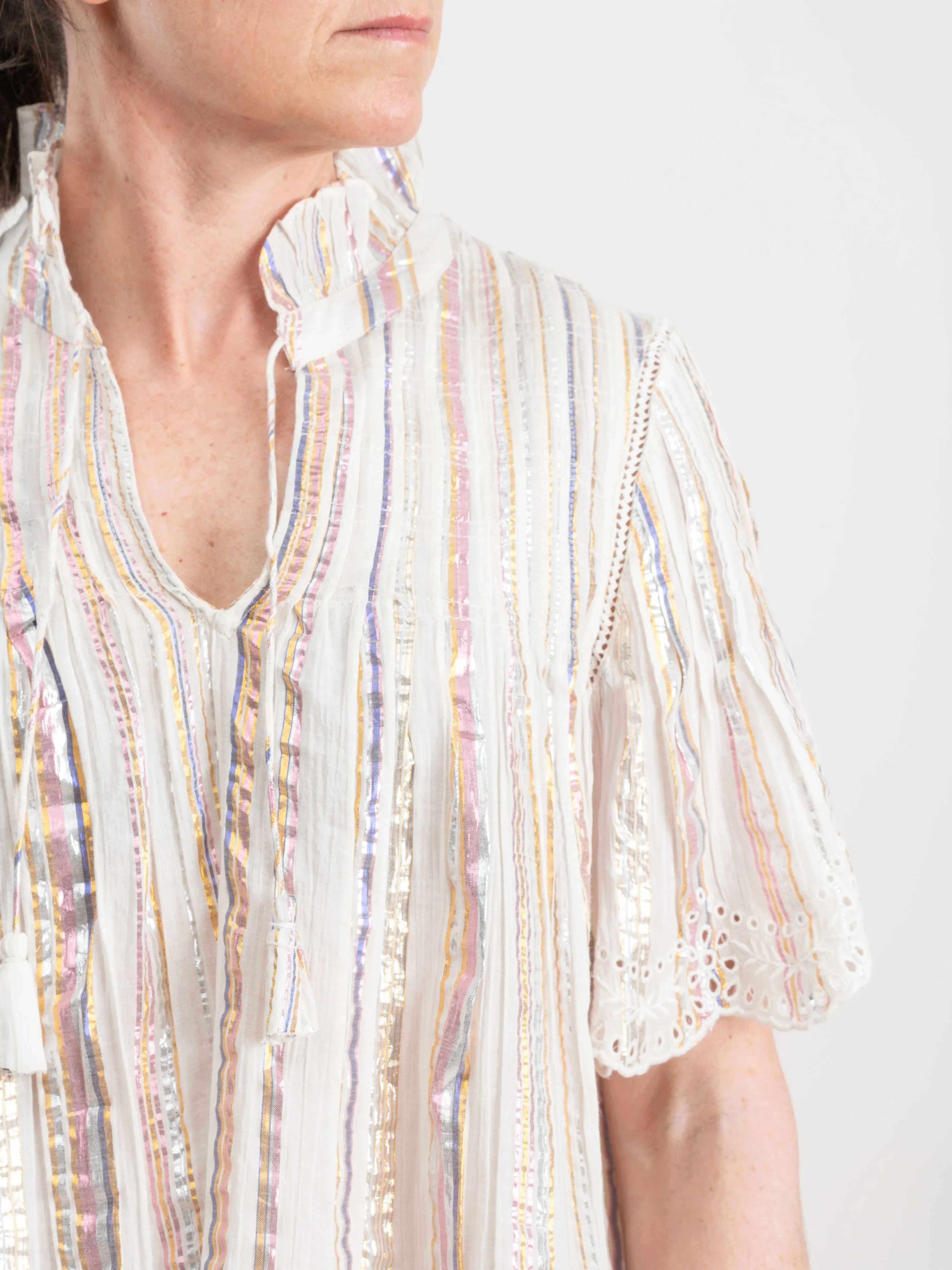 harriet pintucked top - multi