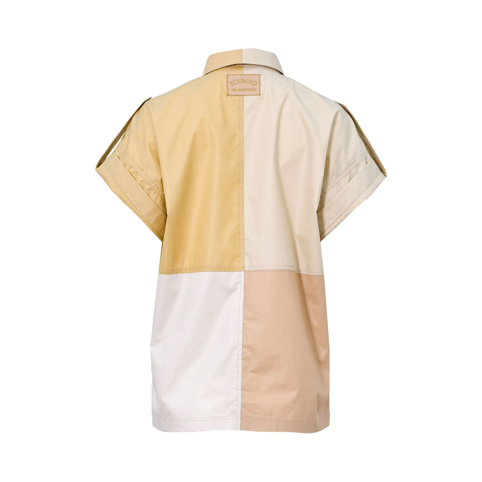 Iceberg Women's Patchwork Shirt with Short Sleeves
