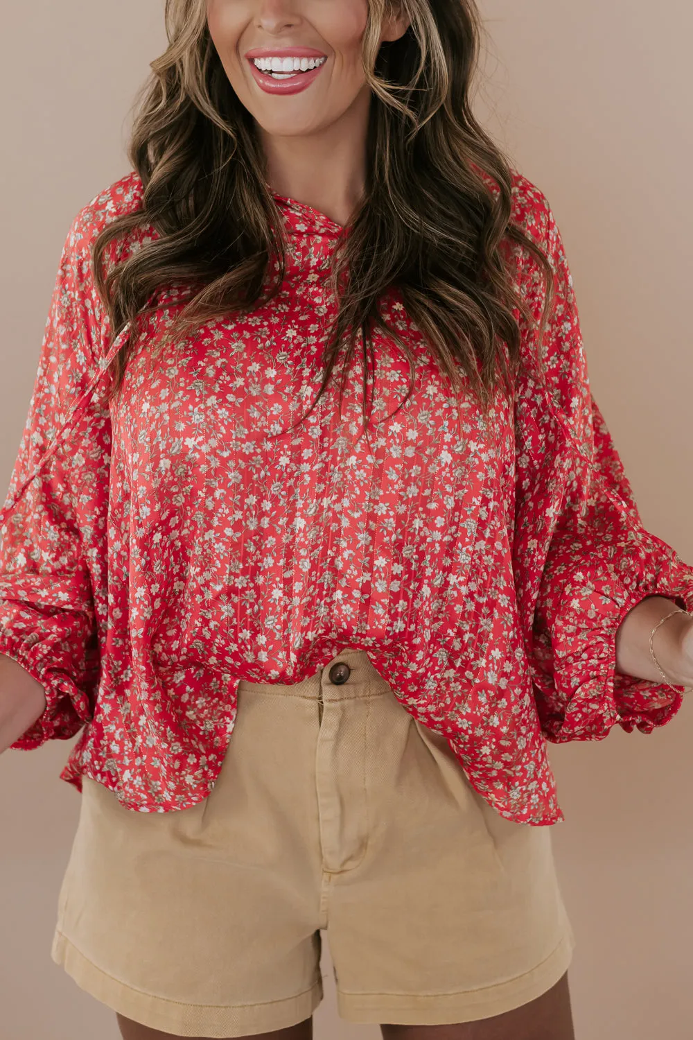 It's You Shimmer Blouse, Coral