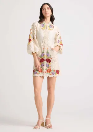 Ivory cutout detail dress