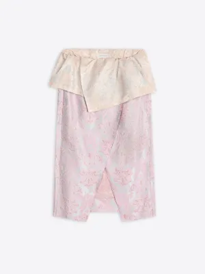 Jacquard peplum skirt