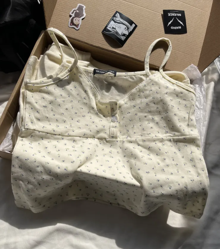 JazzHer Retro Patchwork Ribbed Cotton Tops Women Summer Sweet Ruffle Square Collar Sleeveless Bow Camis Vintage Chic Slim Crop Top 2025