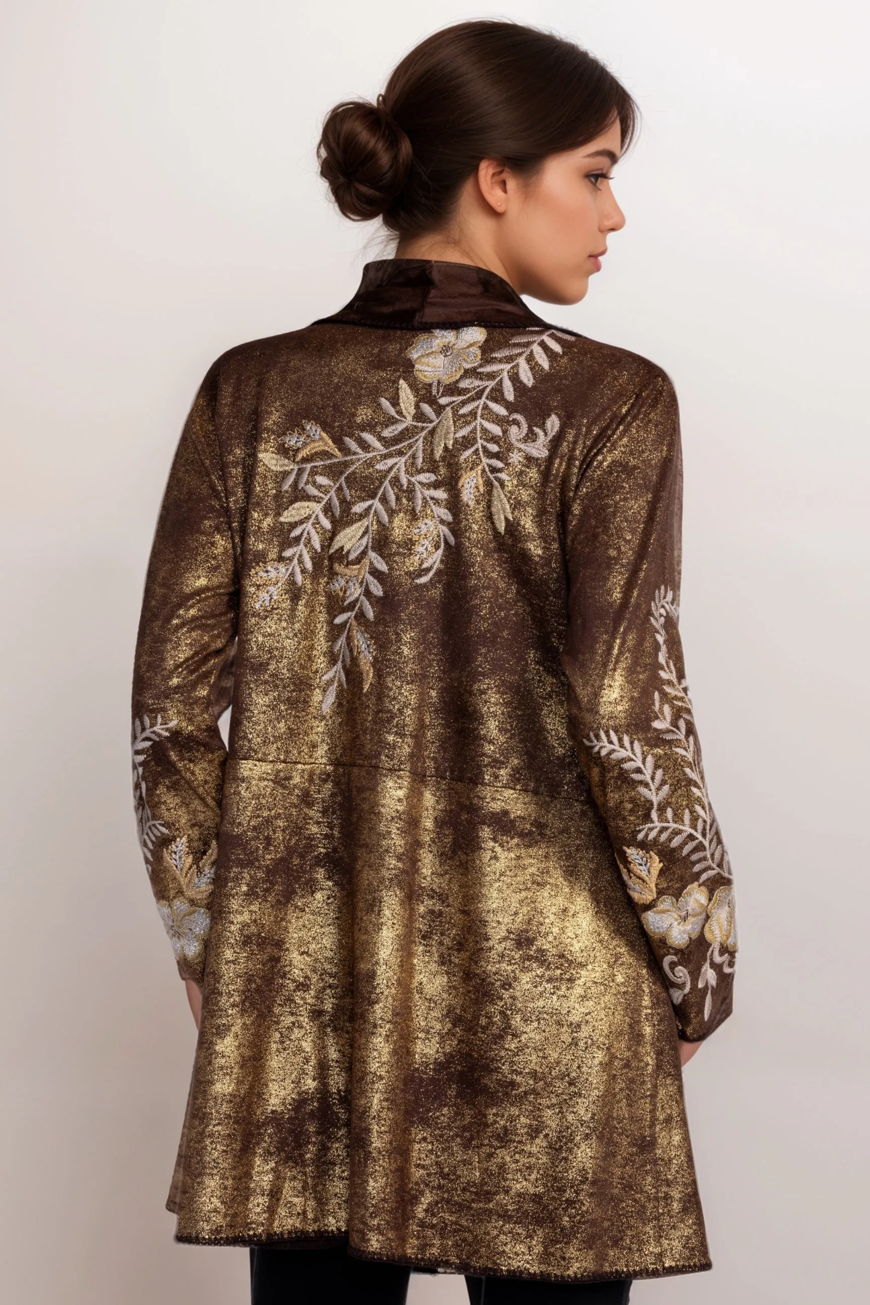 Johnny Was Biya Rilian A-Line Metallic Sweater B58024BOX Plus Size