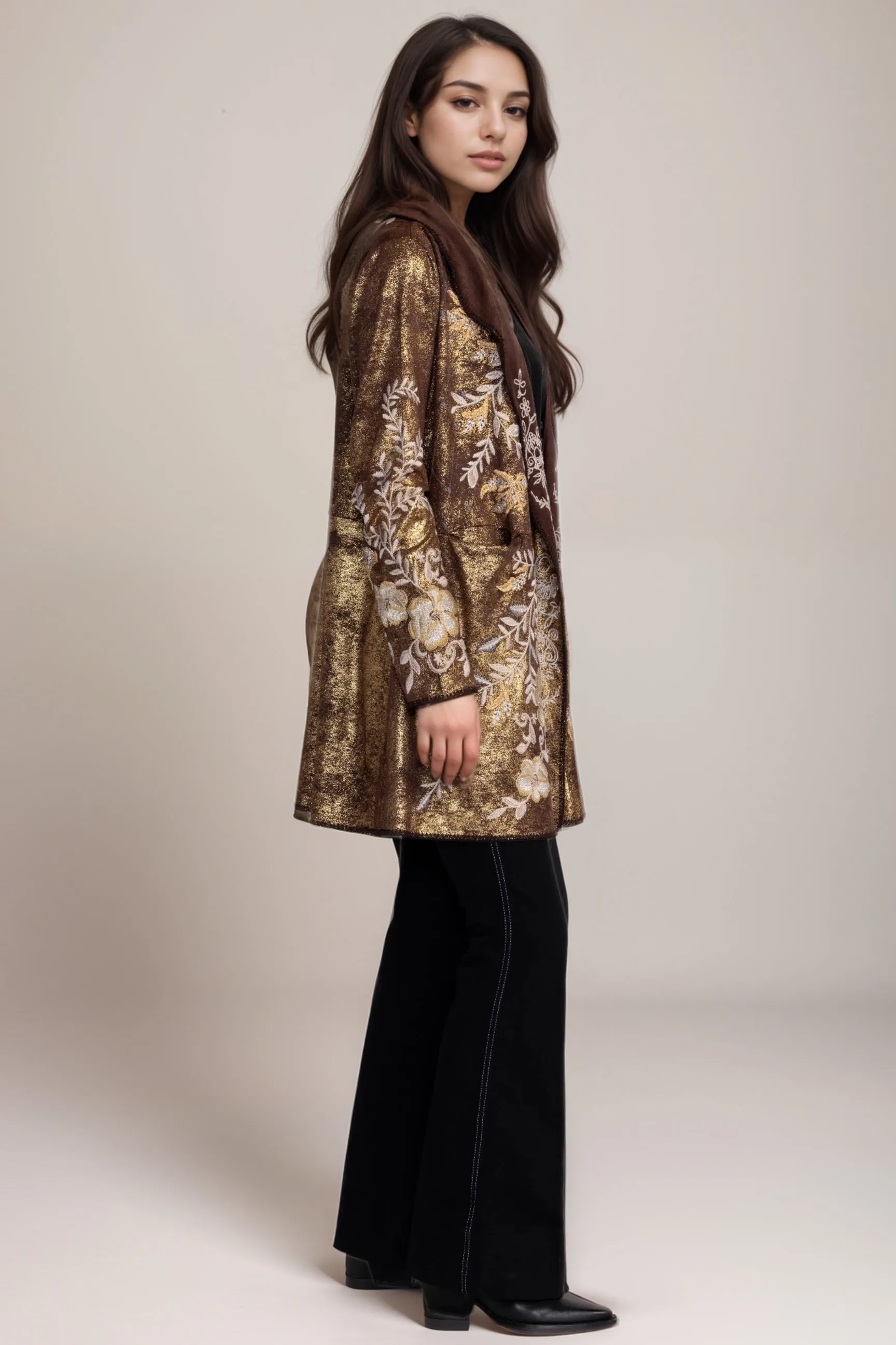 Johnny Was Biya Rilian A-Line Metallic Sweater B58024BOX Plus Size