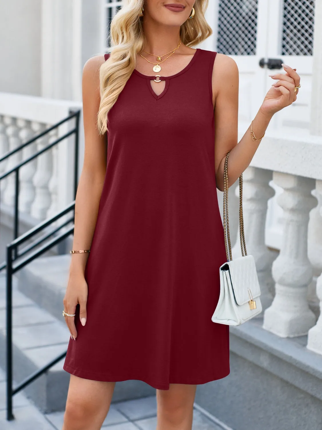 June Cutout Round Neck Sleeveless Dress