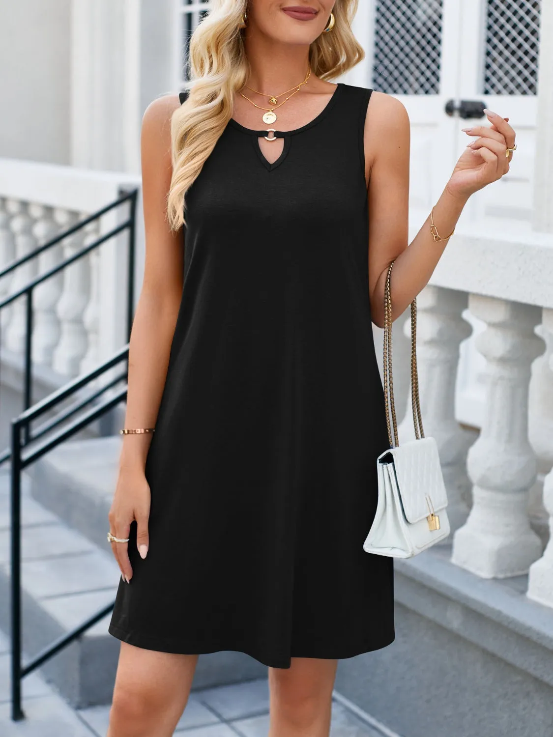 June Cutout Round Neck Sleeveless Dress