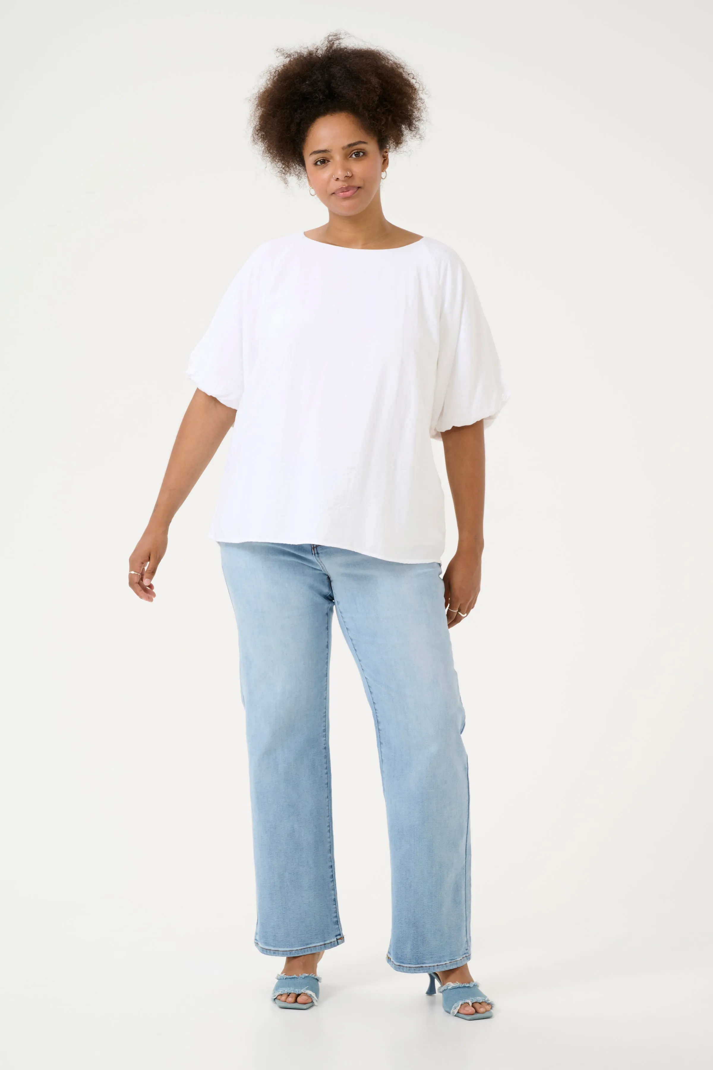 Kaffe Curve Gabbi Blouse in White