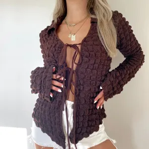 Kim Brown Bubble Long Sleeve